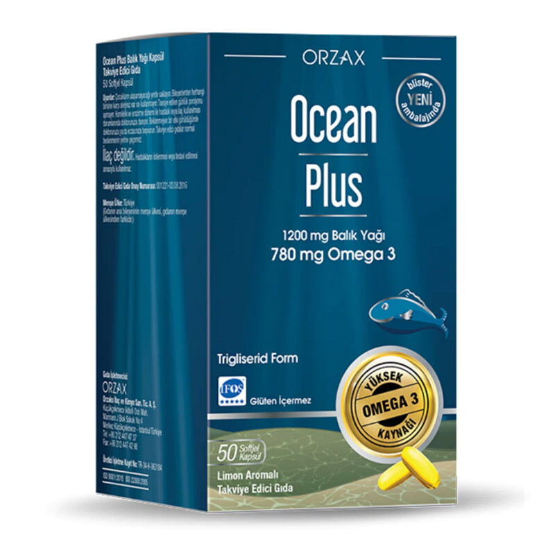 Ocean Omega-3 1200/780 mg 50 kapsül