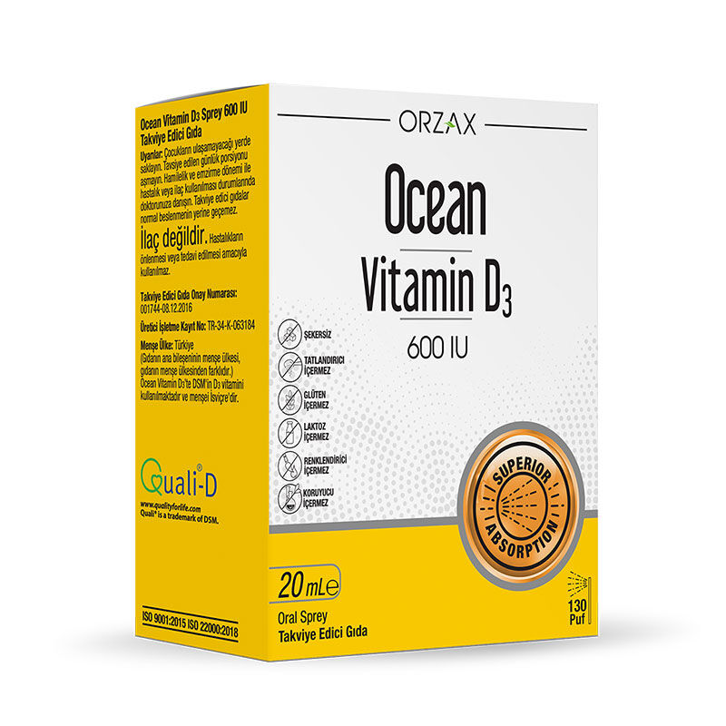Ocean Vitamin D3 600 IU. Sprey